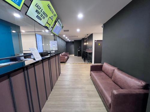 Kuchyň nebo kuchyňský kout v ubytování Seeds Hotel PV12