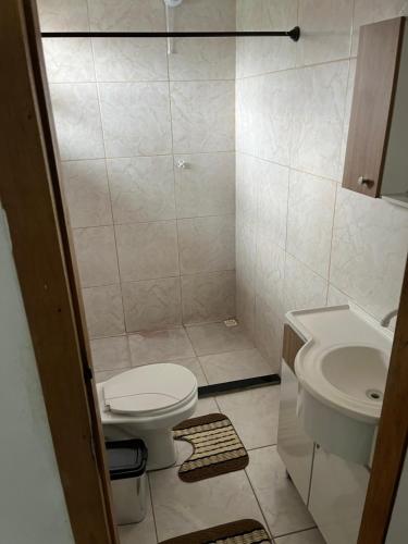 Koupelna v ubytování Pousada azul