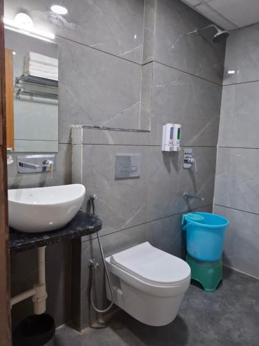 Et badeværelse på Hotel Kamla Palace