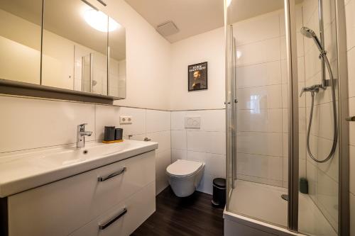 Koupelna v ubytování City-House-Achern Studios