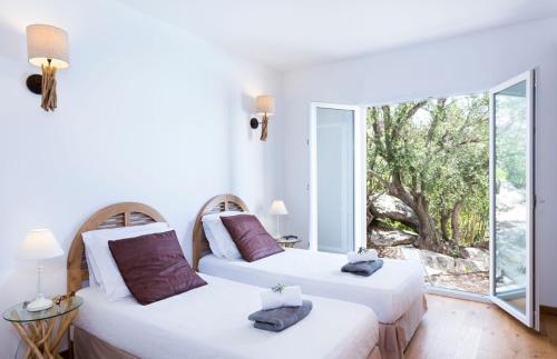 Llit o llits en una habitació de Villa Mare