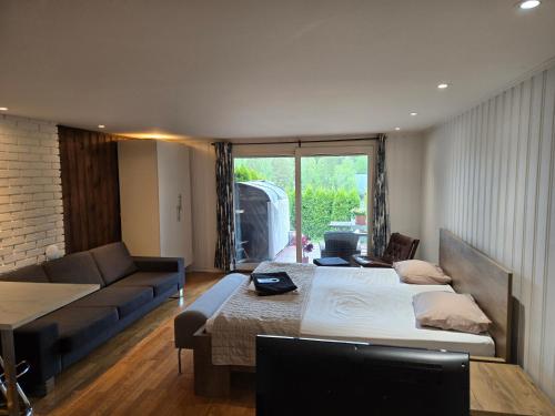 Khu vực ghế ngồi tại 1 BR Apt Oslo, Garden, Terrace, Free Parking,