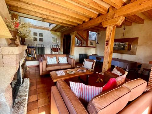 Posezení v ubytování Saltus Abus, espectacular conjunto rural en Sotosalbos, 10min de Segovia