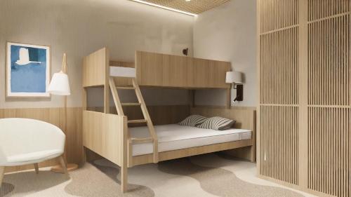 Ένα ή περισσότερα κρεβάτια σε δωμάτιο στο Bude54