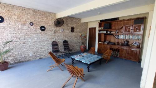 Χώρος καθιστικού στο Pousada Meu Paraíso