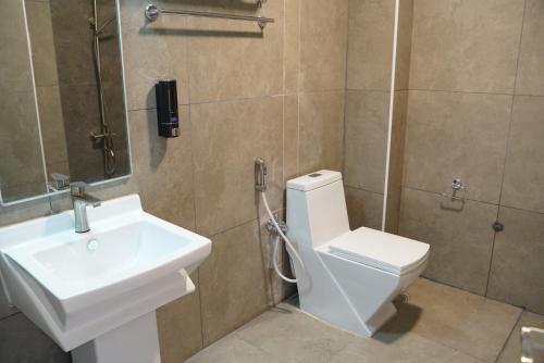 Koupelna v ubytování Beyond Inn