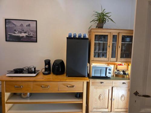 Kuchyň nebo kuchyňský kout v ubytování Quartier1905 charmanter Altbau zentral & waldnah