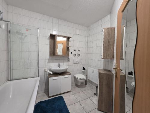 Koupelna v ubytování Mikra Homes24 in Glauchau