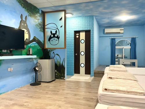 TV a/nebo společenská místnost v ubytování Xiao Liuqiu 539 民宿