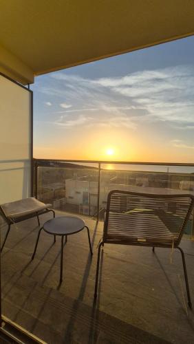 Balkón nebo terasa v ubytování Navidad Ferrero Rocher en Familia, 7 px, barbacoa, wifi, mascotas