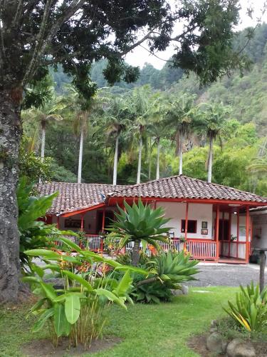 Сад в Hostal Rio Arabia - Valle De Cocora HOTEL