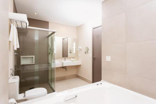 Koupelna v ubytování Royal Palm Tower Anhanguera