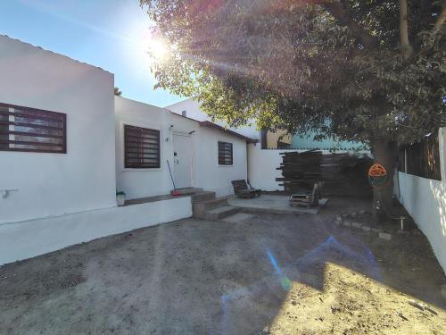 Bygningen som feriehuset ligger i