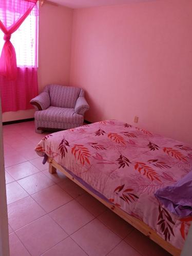 Postel nebo postele na pokoji v ubytování Comoda casa independiente