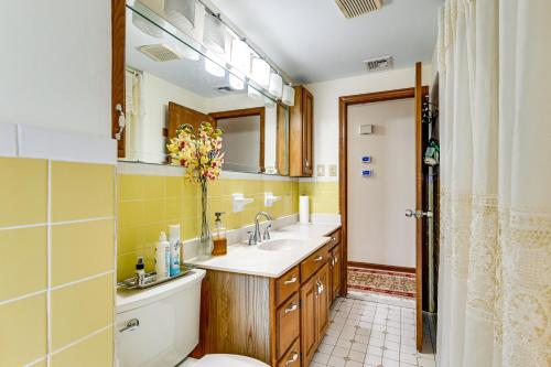 Ванная комната в Spacious Yard with Gazebo Charming Windsor Retreat