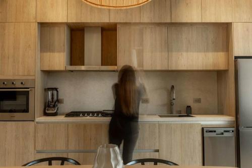 Kuchyň nebo kuchyňský kout v ubytování Hillside Oceanview Home with Pool in Venao