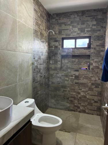 Koupelna v ubytování Casa Alberca Elisa