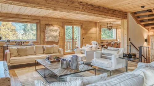 Гостиная зона в Chalet Alps Rosiere Courchevel