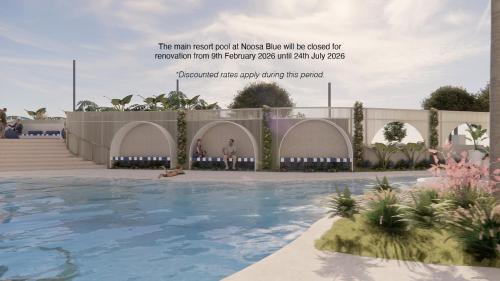 a rendering of a mosque with a swimming pool at Noosa Blue Resort in Noosa Heads