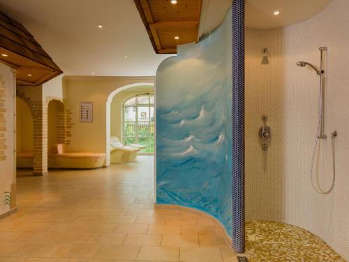 Et badeværelse på MobileHome auf dem Vital Camp Bayerbach