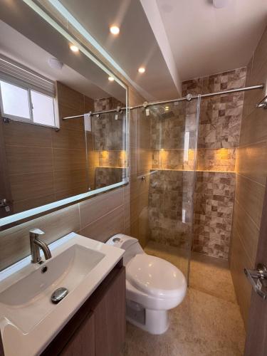 Koupelna v ubytování Apartamento Bella vista