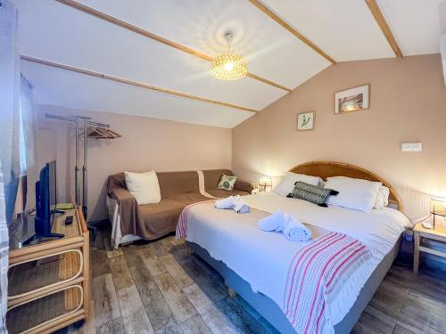Lova arba lovos apgyvendinimo įstaigoje Hôtel Villa Maya - Golfe de Saint-Tropez