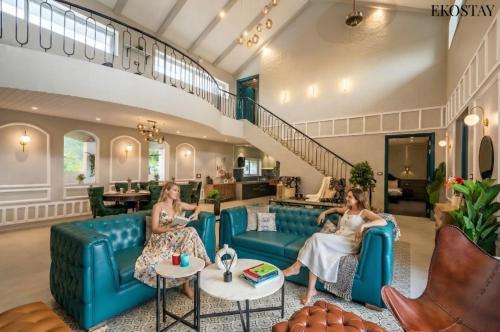 Posezení v ubytování EKOSTAY Luxe - CASABLANCA VILLA