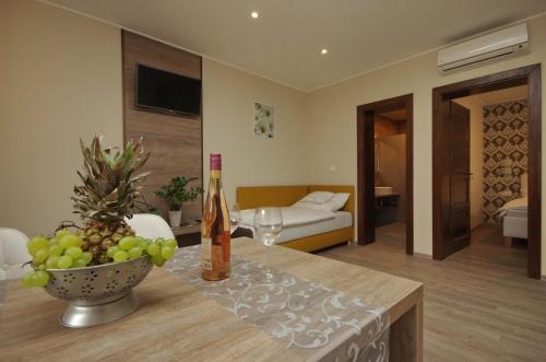 Posteľ alebo postele v izbe v ubytovaní Mosoly Deluxe Apartman