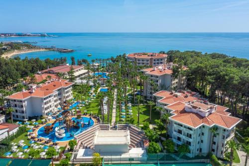 an aerial view of a resort with a water park at Utopia Resort & Residence in Avsallar