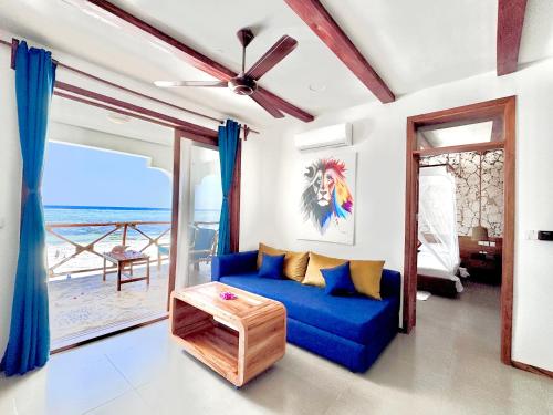 Χώρος καθιστικού στο Just Heaven Apartments