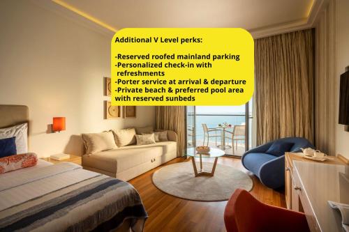 Кровать или кровати в номере Isabella Island Miramare Suites & Villas