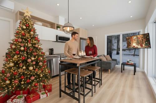 Kuchyň nebo kuchyňský kout v ubytování Prime Hill Cozy Mini Chalet Private Spa & Ski