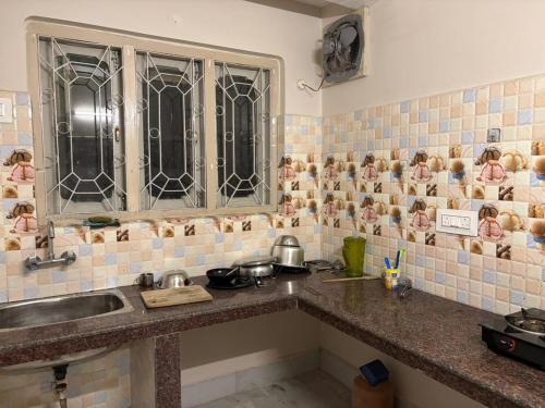 Kuchyň nebo kuchyňský kout v ubytování Dharamkot Outlook