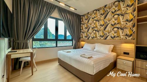 En eller flere senge i et værelse på Sunway Onsen Suite Theme Park View 2BR