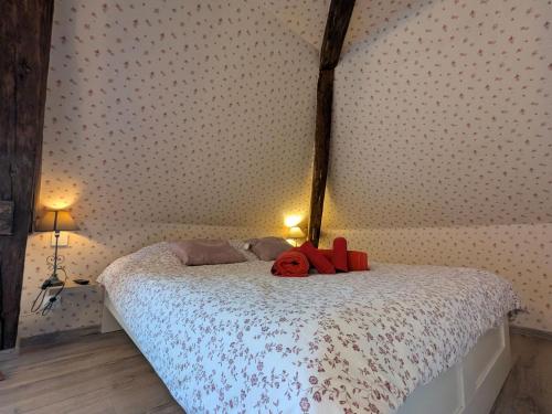 Postel nebo postele na pokoji v ubytování La Ressource, Manon