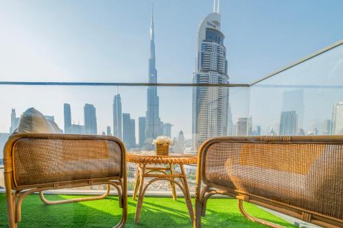 Et opholdsområde på Stunning Burj Khalifa View! Steps to Dubai Mall