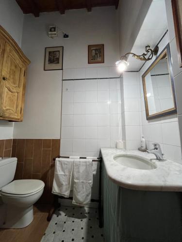 een badkamer met een wastafel en een toilet bij Garibaldi Suite in Turijn
