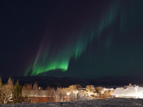 an image of the aurora borealis in the sky at Lyngen accommodation and sauna in Lyngseidet