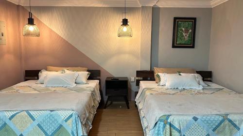 Cama o camas de una habitación en La Villa de los Alas