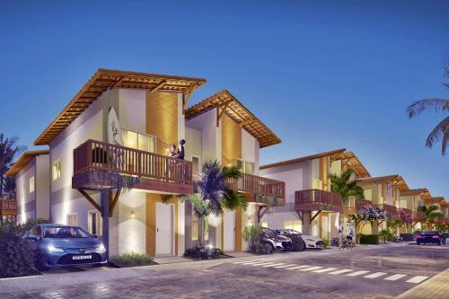 Bygningen som feriehuset ligger i