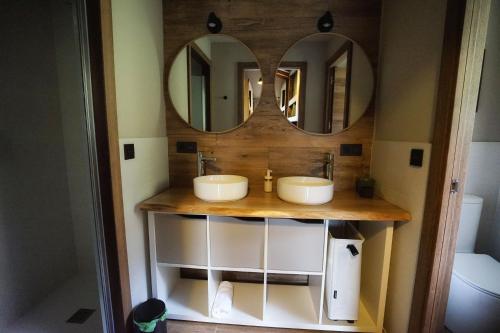 Koupelna v ubytování Casín hostel