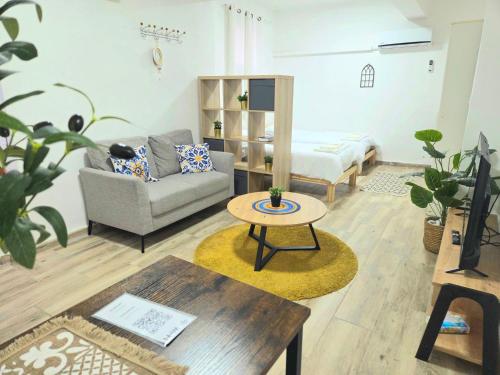 Χώρος καθιστικού στο Olive Guest House