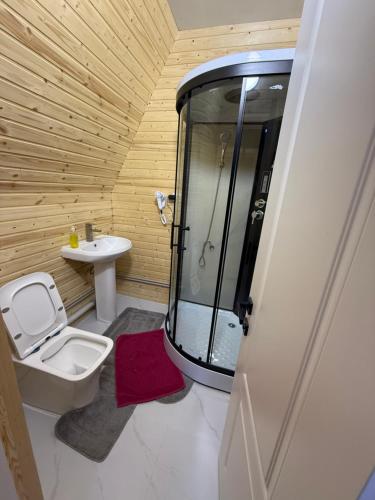 Koupelna v ubytování Alban