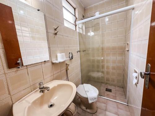 Koupelna v ubytování Hotel Maraja