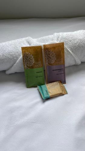 En eller flere senge i et værelse på Apartamento Campinas ao lado Puc 2