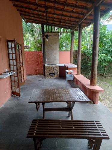 En terrasse eller udendørsområde på Camping crisemilhabela