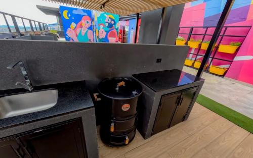 Køkken eller tekøkken på Loft Vista Panorámica Bogotá