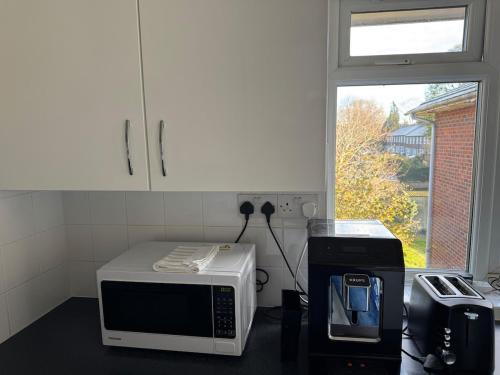 Η κουζίνα ή μικρή κουζίνα στο Bright & Cozy 1-Bedroom Flat in a Quiet Sutton