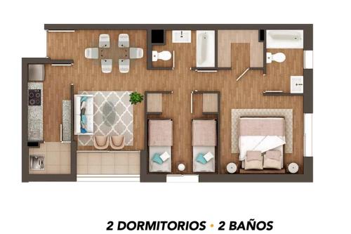een plattegrond van een huis bij Incredible apartment, front beach la horseshoe 