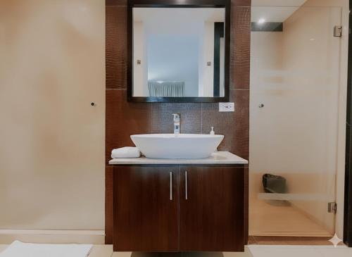 Baðherbergi á Palma Real Beach Club ABBY Tourism